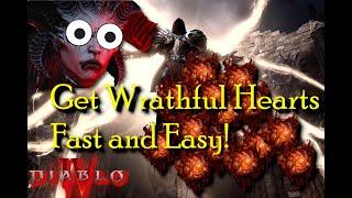 Diablo IV - BEST Wrathful Heart Farm! Fast And Easy!  Farm Everything You Need In One Play Session!