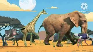 Animals Savanna Stampede green screen