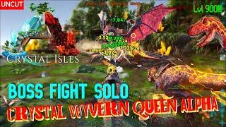 Boss Fight Solo - Crystal Wyvern Queen Alpha - ARK Crystal Isles