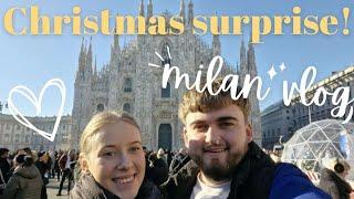 SUPRISING MY BOYFRIEND WITH A CHRISTMAS TRIP TO MILAN! *COUPLE VLOG*