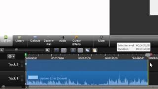 How to produce just a selection of the timeline in Camtasia Studio