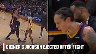 Brittney Griner & Rickea Jackson EJECTED after physical altercation | WNBA on ESPN