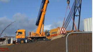 Building a By-Pass (41)  Massive Cranes for Bridge Assembly.