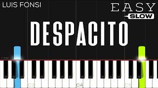 Luis Fonsi - Despacito ft. Daddy Yankee | SLOW EASY Piano Tutorial