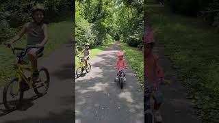 Alex and Aliza on the Bike trail.