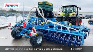 Smulkių sėklų sėjamoji ir 6m. diskinis skutiklis | Delimbe ir Farmet Softer || Agroteka