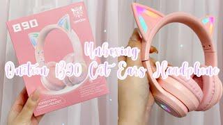 UNBOXING ONITOON B90 CAT EARS WITH LED LIGHT HEADPHONE | TheGarciasAK