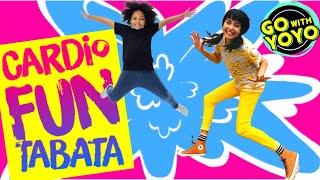 TABATA CARDIO FUN FOR KIDS! ‍️ PE at HOME - GO WITH YOYO