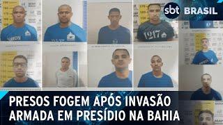 Homens armados invadem presídio e libertam 16 detentos na Bahia | SBT Brasil (13/12/24)