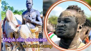 Showcase of big wrestler, Majok siko aka Majok mayor manuer in Cattle camp