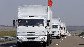 Russian aid convoy close to separatist held border crossing with Ukraine