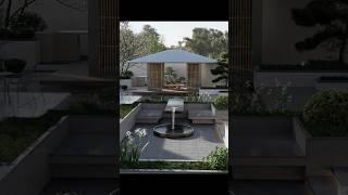 A modern courtyard from Sketchup to D5 RenderArtist:QLCD