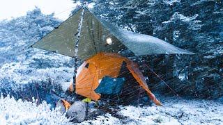 CAMPING in a BLIZZARD - Winter Snowstorm - The Calm Before the Storm