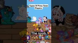 Types Of Pony Town Players. | #trending #ponytown #mlp #Short #shorts