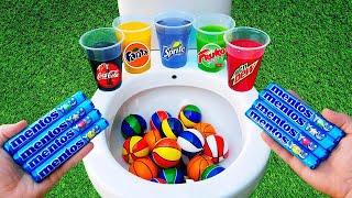EXPERIMENT: Big Balloons from Toothpaste Eruption with Giant Fanta, Orbeez, Mtn Dew, Cola & Mentos