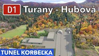 Slovenská dálnice D1 Turany - Hubová - tunelový variant (listopad 2023)