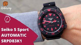 UNBOXING 2020 SEIKO 5 AUTOMATIC STEALTH BLACK/RED SRPD83K1