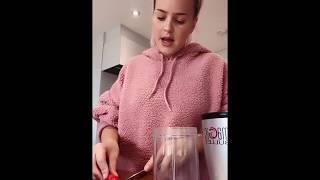 Anne Marie making smoothie