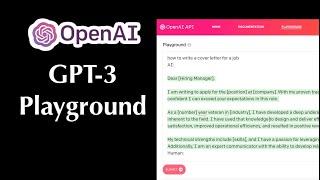 OpenAI Playground AI - API | OpenAI GPT-3 Playground