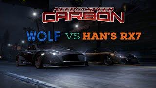 NFS Carbon - Han's RX7 VS Wolf Boss race!