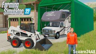 Building RV Port! (Building Gravel Pad) | FS22 Landscaping