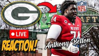 Packers Fan LIVE Reaction to the Selection of Anthony Belton in the 2nd!!!