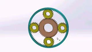 Solidworks epicyclic/planetary gear train motion study design tutorial.