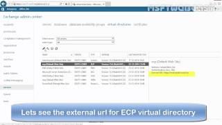 Configure External and Internal URL in Exchange 2013 SP1