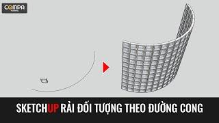 [ SKETCHUP ] RẢI ĐỐI TƯỢNG THEO ĐƯỜNG DẪN - JHS Powerbar: Copy Along Path