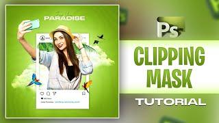 Photoshop Clipping Mask Tutorial  |  Creative Poster Design