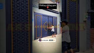 Sliding with Folding Main Gate Design For Home #gatedesign #slidinggate #shorts #video