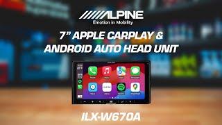 Alpine Australia iLX-W670A 7" Apple CarPlay Android Auto Head Unit New Alpine Double Din Car Stereo