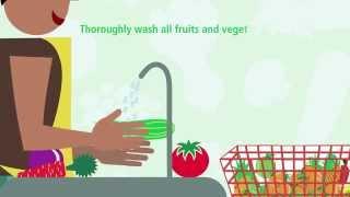 Thoroughly wash all fruits and vegetables