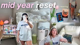 MID-YEAR LIFE RESET  goals check-in, reading goals, vision board + cleaning!!