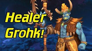 GROHK HEALING IS AMAZING!!! - Paladins Grohk Gameplay