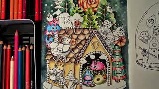 Christmas Colouring in A Million Little Monsters | Lulu Mayo | Brustro Artists' Coloured Pencils|