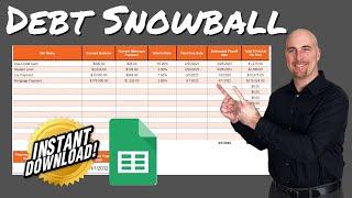 Debt Snowball Spreadsheet | Instant Download | Excel AND Google Sheets