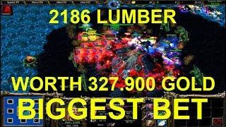 Warcraft 3 | Custom Hero Survival v2.6c | BIGGEST LUMBER BET | 2186 LUMBER WORTH 65.580 GOLD