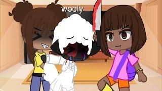 Wooly   Amanda and Dora reacts to  Amanda adventure memes #gachaclub