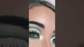 green leaf  eye makeup #greeneyemakeuplook #leafmakeup #greenleaf #viralplease #youtubeshorts #new