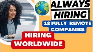 REMOTE JOBS WORLDWIDE NO EXPERIENCE | WORK FROM HOME JOBS WORLDWIDE | WORK FROM ANYWHERE WORLDWIDE