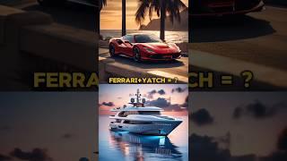 Ferrari + Yacht = AI Engineered a Luxury Superboat!  | #Shorts #AI