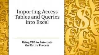 Exporting tables or queries from Access to Excel with VBA