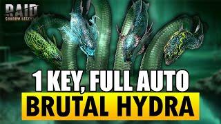 HYDRA BRUTAL 1 KEY | FULL AUTO | ALL ROTATIONS | Raid: Shadow Legends