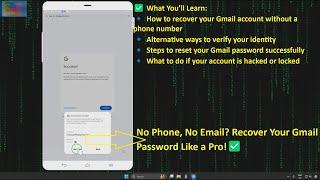 How to Recover Gmail Password Without Recovery Email & Phone Number (2025)