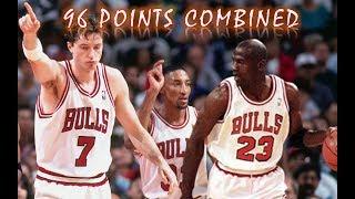 Toni Kukoc led the Big Comeback vs Lakers Dec 17, 1996 | Kukoc, Jordan, Pippen 96 Points Combined