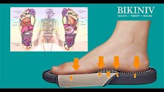 BIKINIV Holographic Reflexology Acupressure Slippers Home House Health Shoes