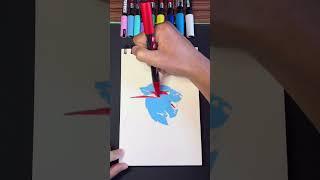 Drawing MrBeast Logo Using Posca Markers! 