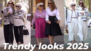 Trendy looks 2025 for ladies 40+