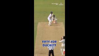 Ben Duckett brings up a gritty fifty against India | #ENGvIND